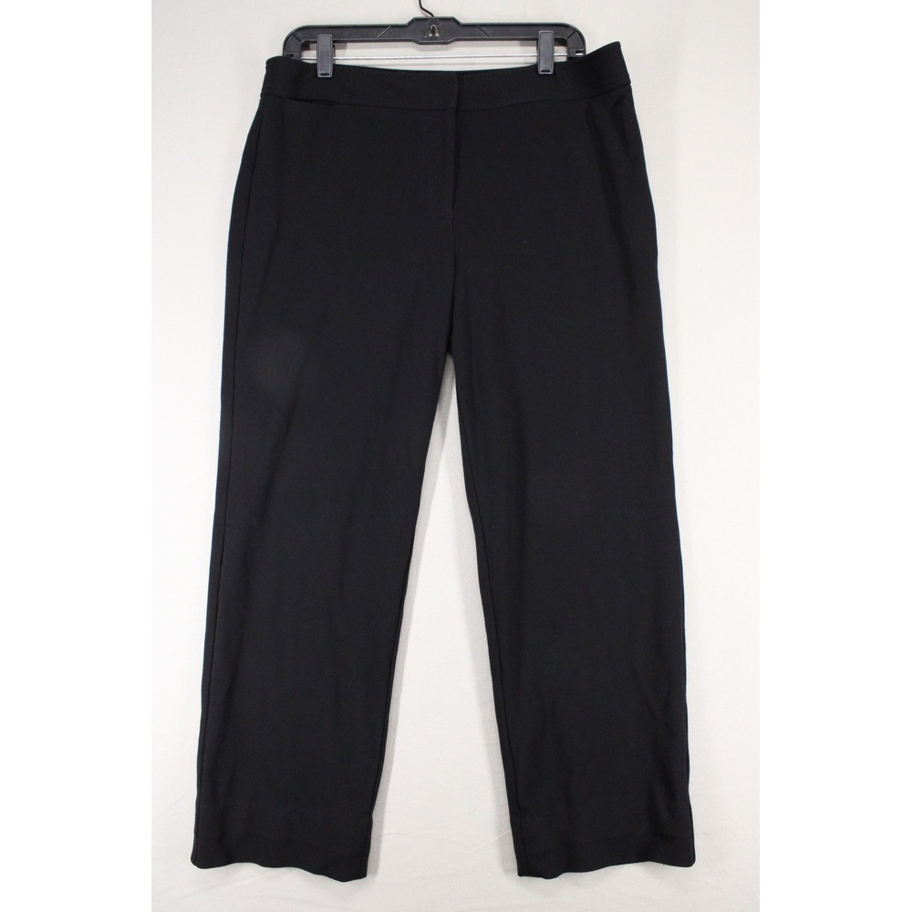 Talbots Black Straight Leg Dress Pants Womens 12P Petite Professional Preppy